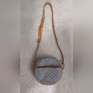 Authentic Vintage Louis Vuitton Blue and Tan Crossbody Bag